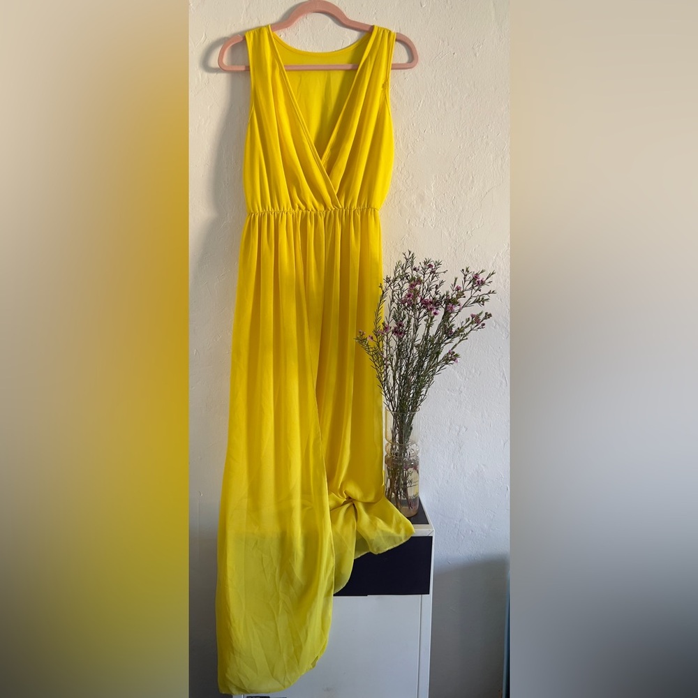 Sheer Yellow Dress